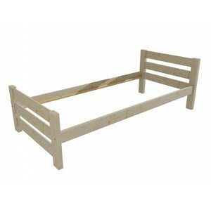 Jednolůžková postel VMK012D (Rozměr: 90 x 200 cm, Barva dřeva: surové dřevo)