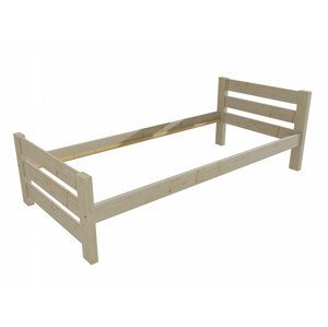 Jednolůžková postel VMK012D (Rozměr: 100 x 200 cm, Barva dřeva: surové dřevo)