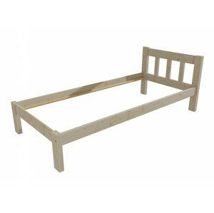 Jednolůžková postel VMK015A (Rozměr: 100 x 200 cm, Barva dřeva: surové dřevo)