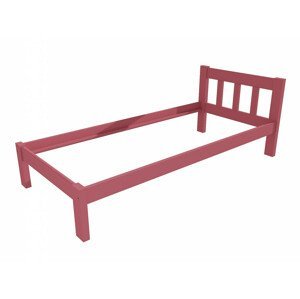 Jednolůžková postel VMK015A (Rozměr: 80 x 200 cm, Barva dřeva: barva růžová)