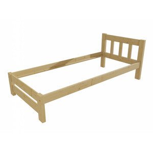 Jednolůžková postel VMK015B (Rozměr: 90 x 200 cm, Barva dřeva: bezbarvý lak)