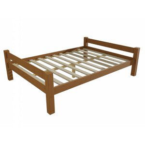 Manželská postel 8X8 01B masiv borovice (Rozměr: 120 x 200 cm, Barva dřeva: moření dub)