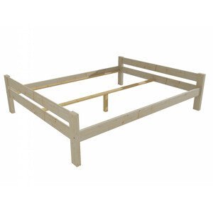 Manželská postel VMK013C masiv borovice (Rozměr: 120 x 200 cm, Barva dřeva: surové dřevo)