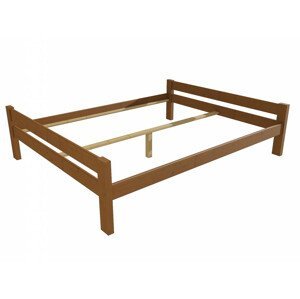 Manželská postel VMK013C masiv borovice (Rozměr: 120 x 200 cm, Barva dřeva: moření dub)