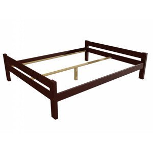 Manželská postel VMK013C masiv borovice (Rozměr: 160 x 200 cm, Barva dřeva: moření ořech)