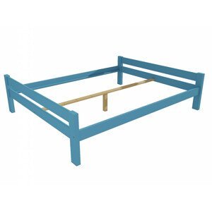 Manželská postel VMK013C masiv borovice (Rozměr: 140 x 200 cm, Barva dřeva: barva modrá)