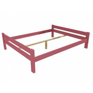 Manželská postel VMK013C masiv borovice (Rozměr: 120 x 200 cm, Barva dřeva: barva růžová)