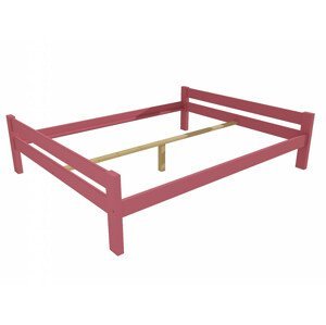 Manželská postel VMK013C masiv borovice (Rozměr: 160 x 200 cm, Barva dřeva: barva růžová)
