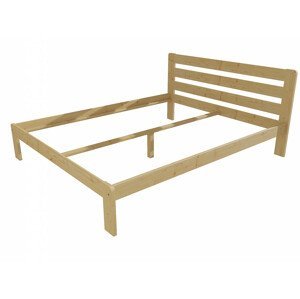 Manželská postel VMK001A masiv borovice (Rozměr: 140 x 200 cm, Barva dřeva: bezbarvý lak)