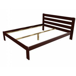 Manželská postel VMK001A masiv borovice (Rozměr: 140 x 200 cm, Barva dřeva: moření ořech)