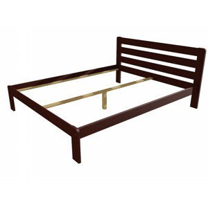 Manželská postel VMK001A masiv borovice (Rozměr: 180 x 200 cm, Barva dřeva: moření ořech)