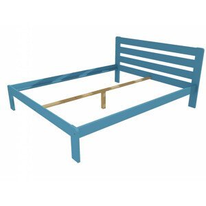 Manželská postel VMK001A masiv borovice (Rozměr: 140 x 200 cm, Barva dřeva: barva modrá)