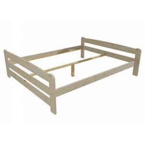 Manželská postel VMK009D masiv borovice (Rozměr: 120 x 200 cm, Barva dřeva: surové dřevo)