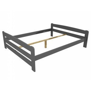 Manželská postel VMK009D masiv borovice (Rozměr: 120 x 200 cm, Barva dřeva: barva šedá)