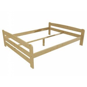 Manželská postel VMK009D masiv borovice (Rozměr: 120 x 200 cm, Barva dřeva: bezbarvý lak)