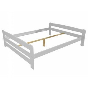 Manželská postel VMK009D masiv borovice (Rozměr: 140 x 200 cm, Barva dřeva: barva bílá)