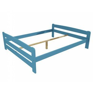Manželská postel VMK009D masiv borovice (Rozměr: 120 x 200 cm, Barva dřeva: barva modrá)