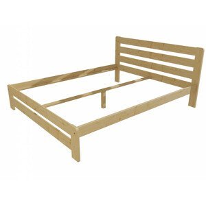 Manželská postel VMK001B masiv borovice (Rozměr: 120 x 200 cm, Barva dřeva: bezbarvý lak)