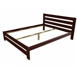Manželská postel VMK001B masiv borovice (Rozměr: 120 x 200 cm, Barva dřeva: moření ořech)