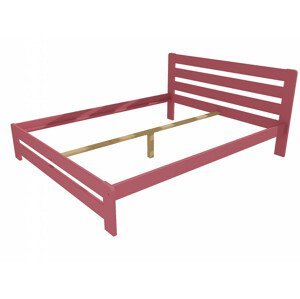 Manželská postel VMK001B masiv borovice (Rozměr: 140 x 200 cm, Barva dřeva: barva růžová)