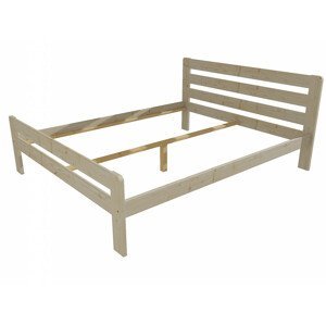 Manželská postel VMK001C masiv borovice (Rozměr: 120 x 200 cm, Barva dřeva: surové dřevo)