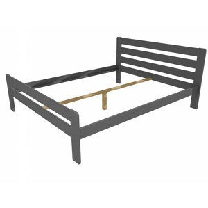 Manželská postel VMK001C masiv borovice (Rozměr: 120 x 200 cm, Barva dřeva: barva šedá)