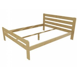 Manželská postel VMK001C masiv borovice (Rozměr: 120 x 200 cm, Barva dřeva: bezbarvý lak)
