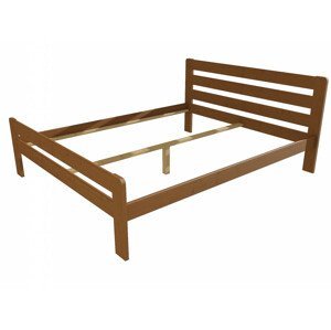 Manželská postel VMK001C masiv borovice (Rozměr: 140 x 200 cm, Barva dřeva: moření dub)