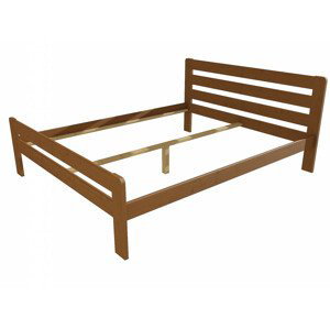 Manželská postel VMK001C masiv borovice (Rozměr: 160 x 200 cm, Barva dřeva: moření dub)
