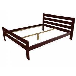 Manželská postel VMK001C masiv borovice (Rozměr: 120 x 200 cm, Barva dřeva: moření ořech)