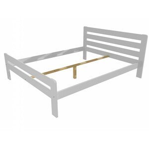 Manželská postel VMK001C masiv borovice (Rozměr: 120 x 200 cm, Barva dřeva: barva bílá)