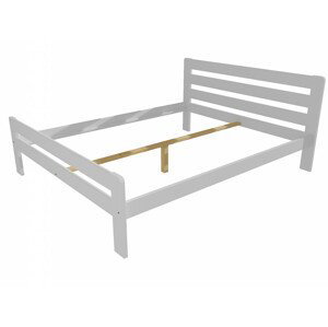 Manželská postel VMK001C masiv borovice (Rozměr: 200 x 200 cm, Barva dřeva: barva bílá)