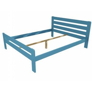 Manželská postel VMK001C masiv borovice (Rozměr: 140 x 200 cm, Barva dřeva: barva modrá)