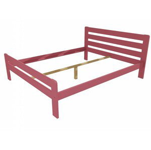 Manželská postel VMK001C masiv borovice (Rozměr: 160 x 200 cm, Barva dřeva: barva růžová)
