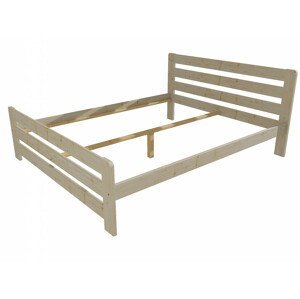 Manželská postel VMK001D masiv borovice (Rozměr: 140 x 200 cm, Barva dřeva: surové dřevo)