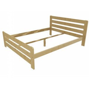 Manželská postel VMK001D masiv borovice (Rozměr: 120 x 200 cm, Barva dřeva: bezbarvý lak)