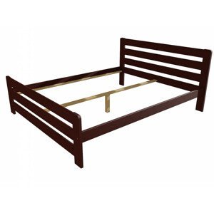 Manželská postel VMK001D masiv borovice (Rozměr: 120 x 200 cm, Barva dřeva: moření ořech)