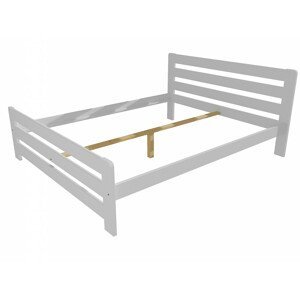 Manželská postel VMK001D masiv borovice (Rozměr: 120 x 200 cm, Barva dřeva: barva bílá)