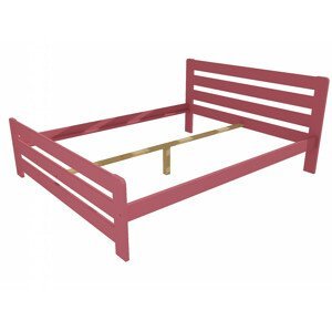 Manželská postel VMK001D masiv borovice (Rozměr: 120 x 200 cm, Barva dřeva: barva růžová)