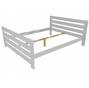 Manželská postel VMK001E masiv borovice (Rozměr: 120 x 200 cm, Barva dřeva: barva bílá)