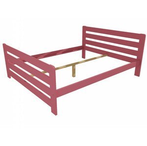 Manželská postel VMK001E masiv borovice (Rozměr: 120 x 200 cm, Barva dřeva: barva růžová)