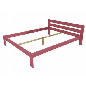 Manželská postel VMK002A masiv borovice (Rozměr: 160 x 200 cm, Barva dřeva: barva růžová)