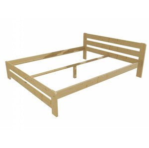 Manželská postel VMK002B masiv borovice (Rozměr: 120 x 200 cm, Barva dřeva: bezbarvý lak)