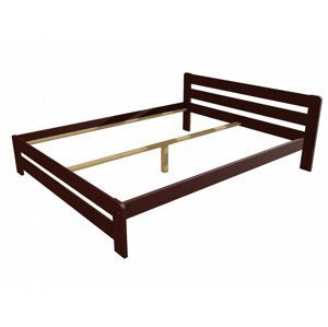 Manželská postel VMK002B masiv borovice (Rozměr: 120 x 200 cm, Barva dřeva: moření ořech)