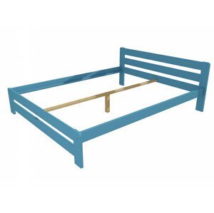 Manželská postel VMK002B masiv borovice (Rozměr: 120 x 200 cm, Barva dřeva: barva modrá)