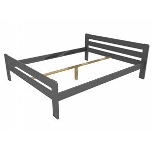Manželská postel VMK002C masiv borovice (Rozměr: 120 x 200 cm, Barva dřeva: barva šedá)
