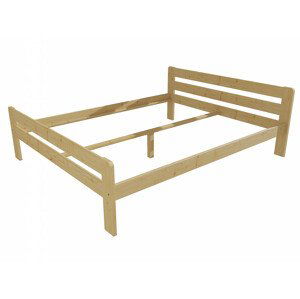 Manželská postel VMK002C masiv borovice (Rozměr: 120 x 200 cm, Barva dřeva: bezbarvý lak)