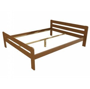 Manželská postel VMK002C masiv borovice (Rozměr: 140 x 200 cm, Barva dřeva: moření dub)