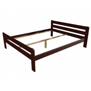 Manželská postel VMK002C masiv borovice (Rozměr: 120 x 200 cm, Barva dřeva: moření ořech)