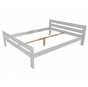 Manželská postel VMK002C masiv borovice (Rozměr: 120 x 200 cm, Barva dřeva: barva bílá)